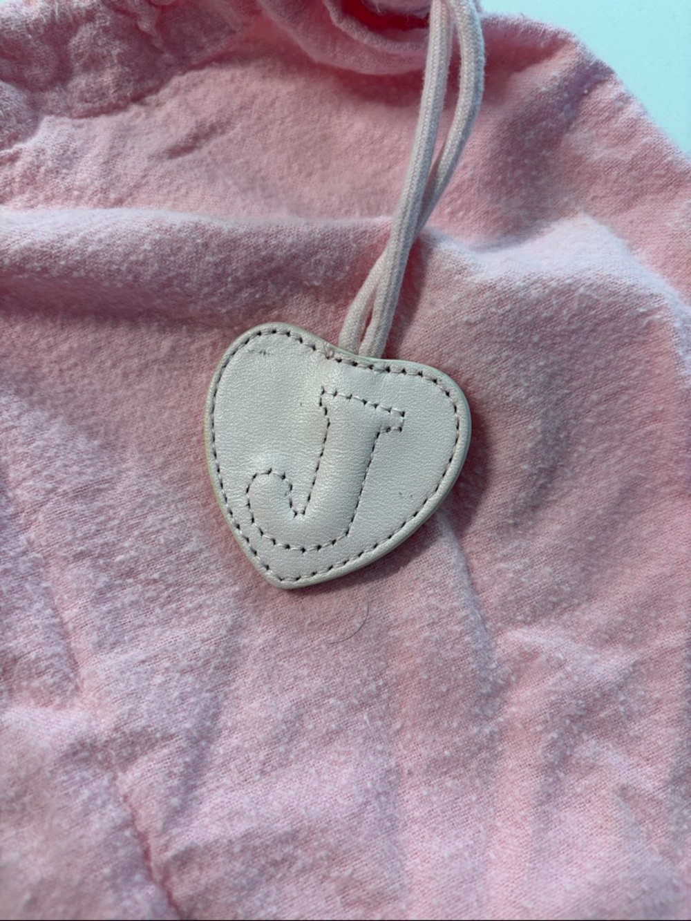 Juicy Couture Pink Drawstring Travel Dust Bag with Crest Print - Picture 2 of 3
